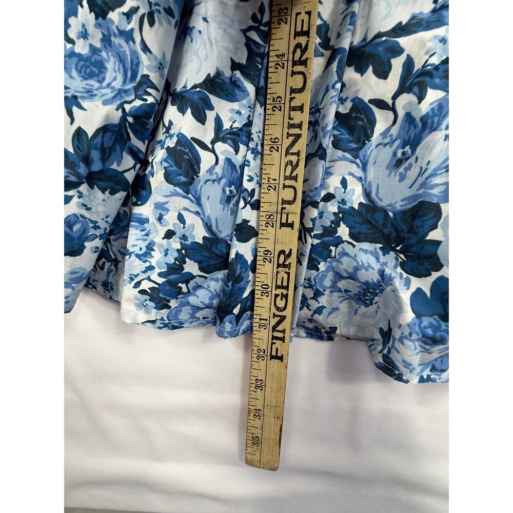 Abercrombie & Fitch Emerson Blue Floral Short Dress Size S - Picture 11 of 13